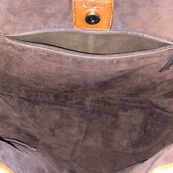 YSL Yves Saint Laurent mombasa brown tusk handle hobo bag - Picture 15 of 16